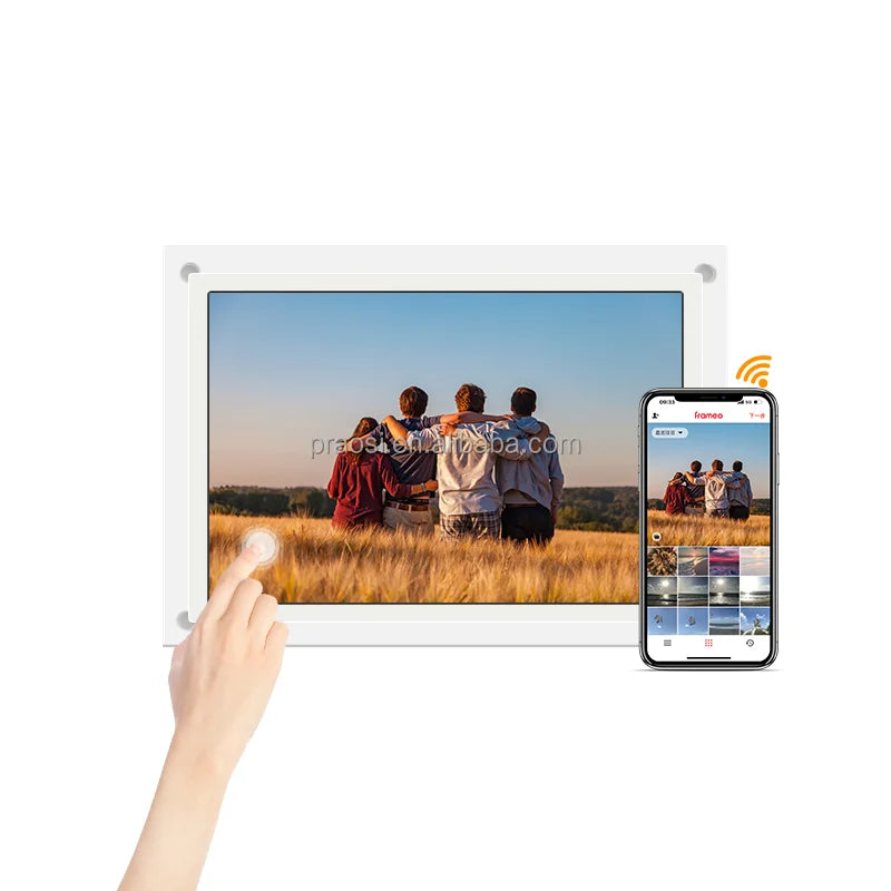 New Arrival 7 8 10.1 Inch WiFi Cloud Digital Photo Album Frame Battery Powered Frameo Uhale App Acrylic Material Video Playback
