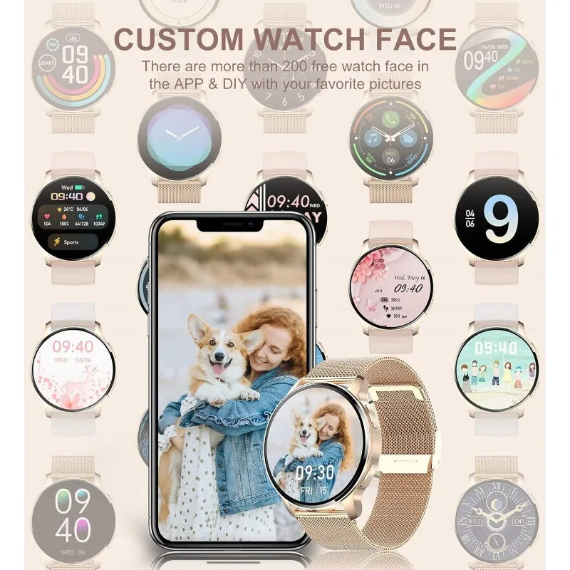 Smart Watch For Women Answer Calls Fitness Tracker Waterproof