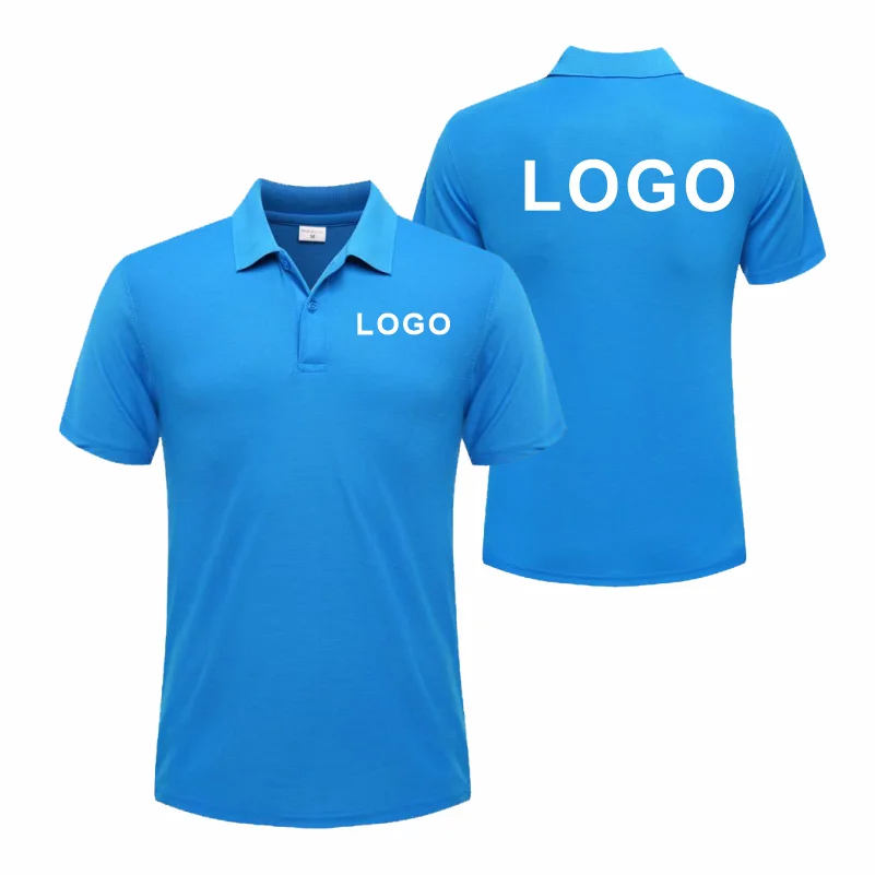 Custom Logo Breathable Polo Shirt With Embroidery For Work Uniform