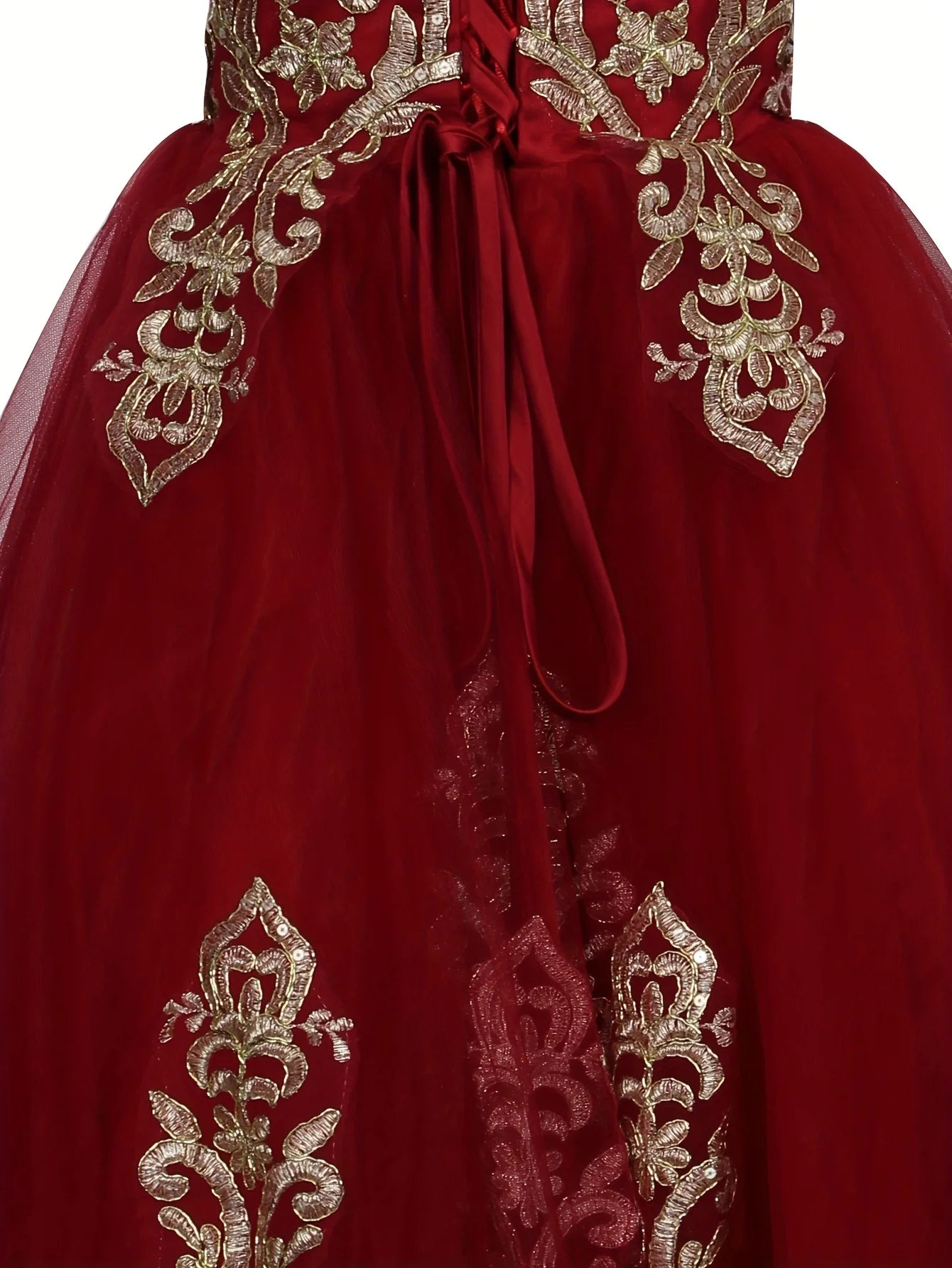 Autumn Winter Flower Girl Princess Fluffy Ball Gown Christmas Dress