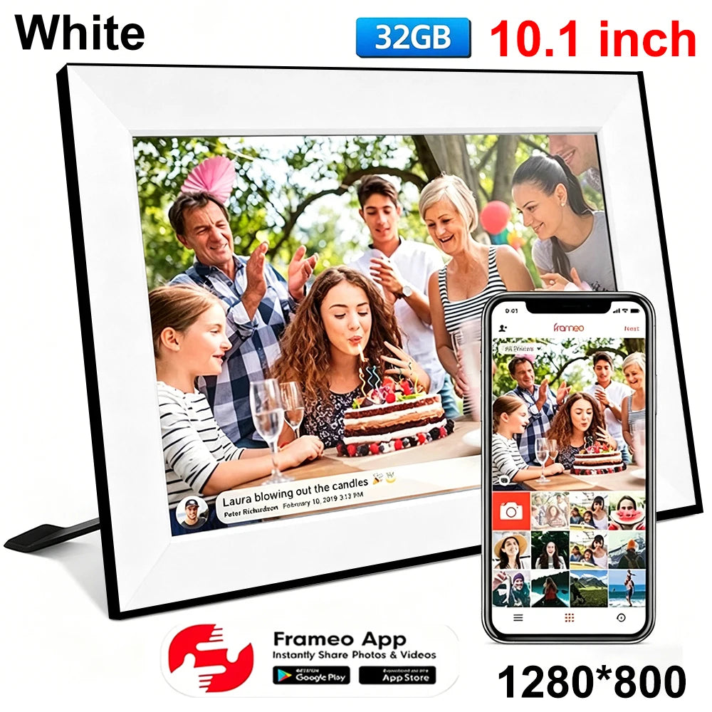 10.1 & 15.6 Inch Smart WiFi Digital Photo Frame HD Touch Screen 32GB