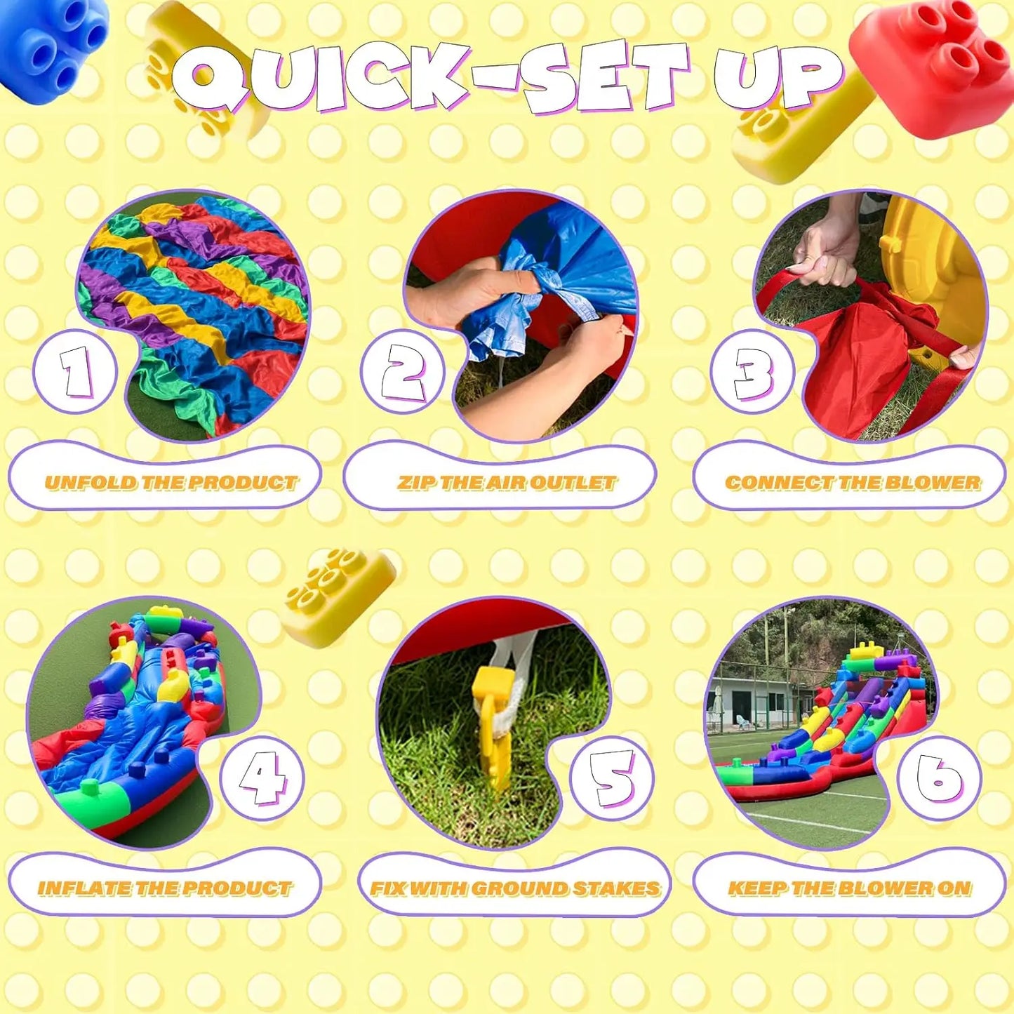 Inflatable Water Slide For Kids Durable Outdoor Play Easy Setup