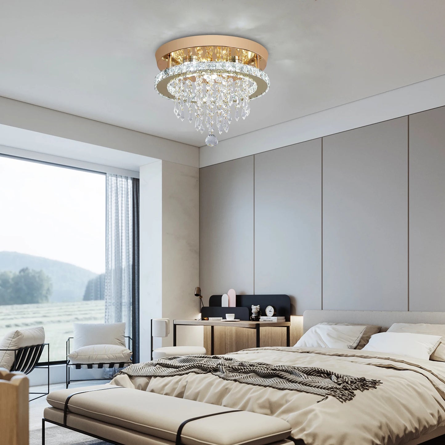 VETRULUS Luxury Crystal Chandelier Lustre Design Gold Modern Led Ceiling Light Living Room Bedroom Hanging Lamp LightingFixture