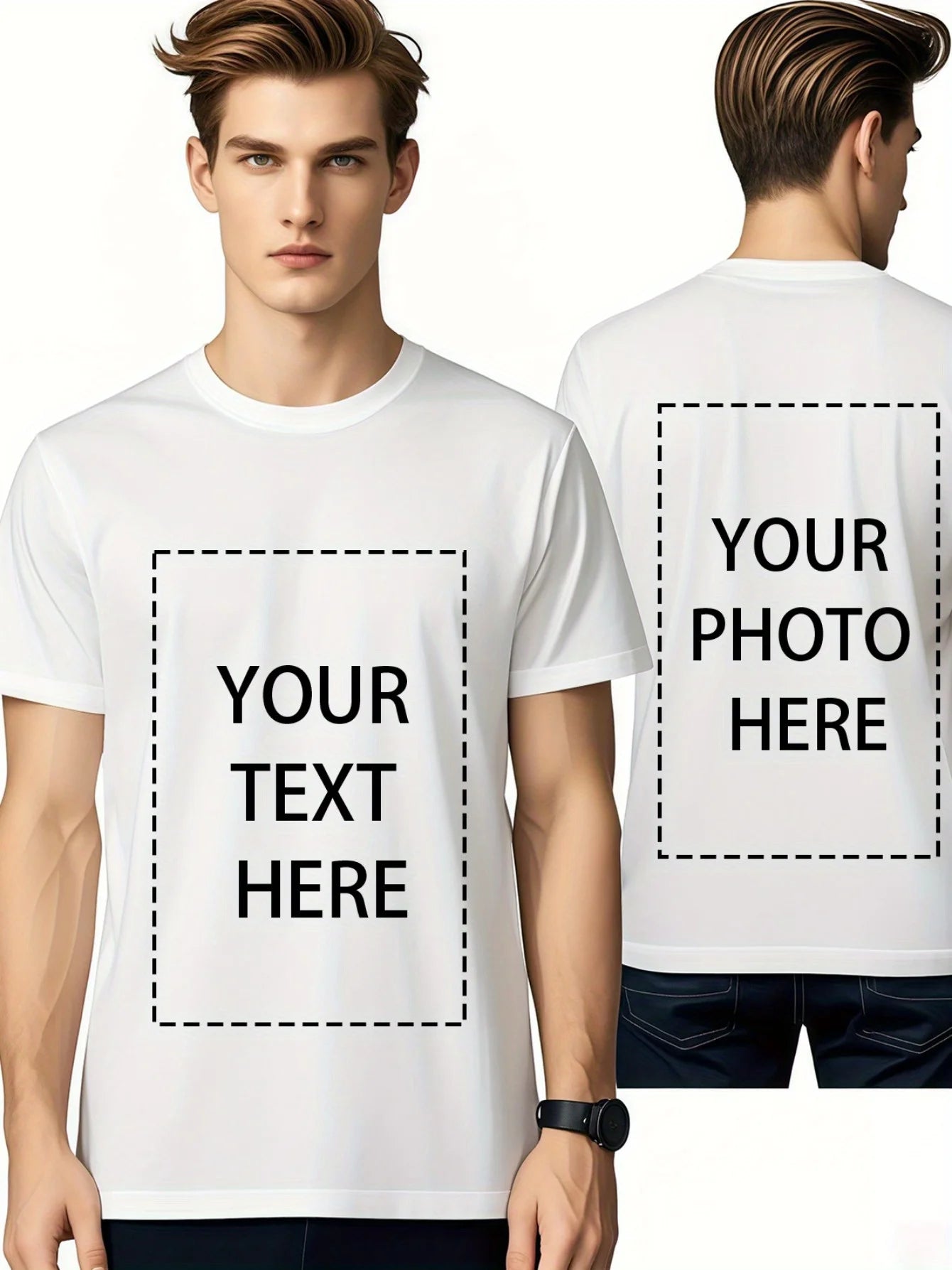 Customizable 100 Percent Cotton T Shirt For Men And Unisex Wear