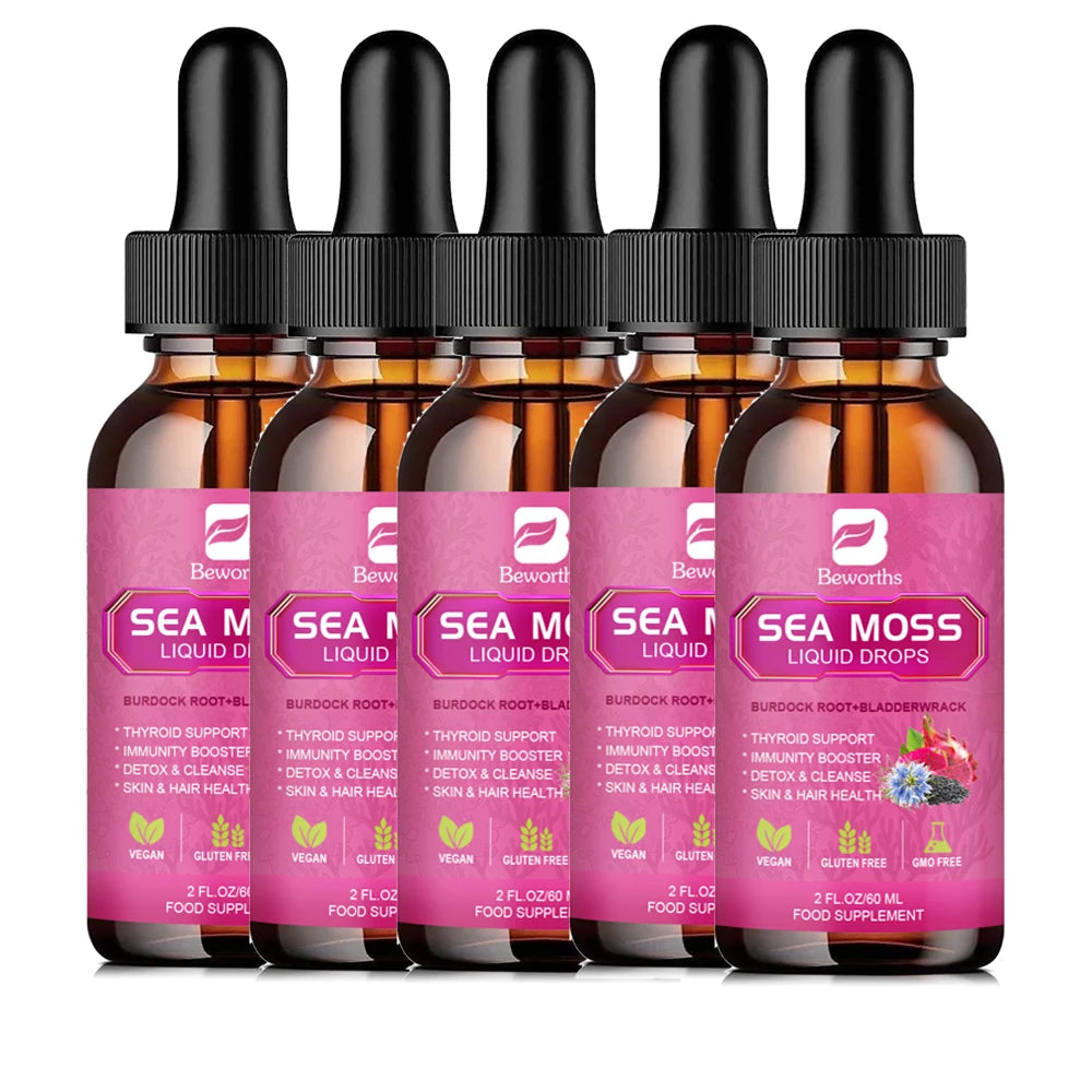 Beworths 3000mg Seamoss Organic Liquid Drops With Black Seed Oil