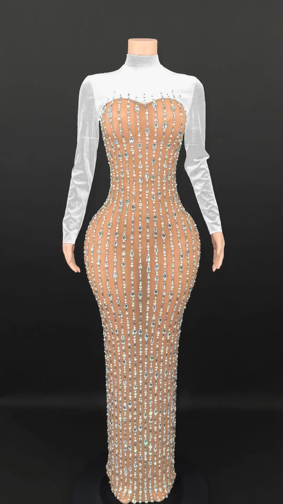 2026 Summer High-Neck Fitted Slim Long Dress Women