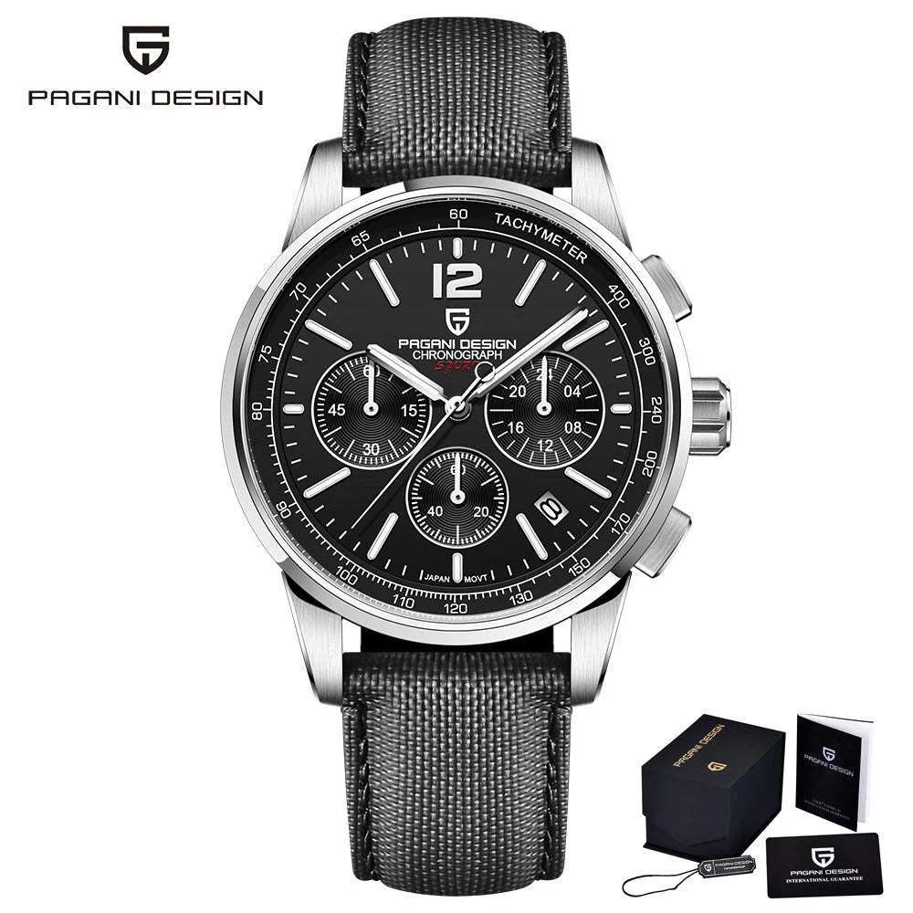 Pagani Design VK63 Quartz Mens Watch Water Resistant 10 Bar
