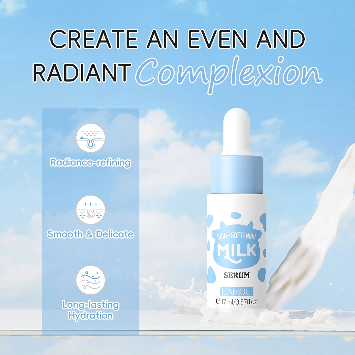 LAIKOU Milk Skincare Set Moisturizing Cleanser Travel Kit