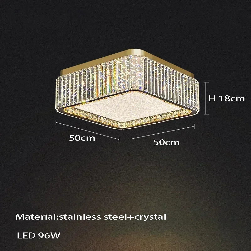 Light Luxury Crystal Ceiling Lamp Villa Bedroom Ceiling Light Babysbreath for Living Room Dining Room Kitchen Home Decoration