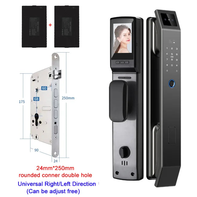 YKESDL 3D Face Recognition Digital Door Lock With Camera Fingerprint