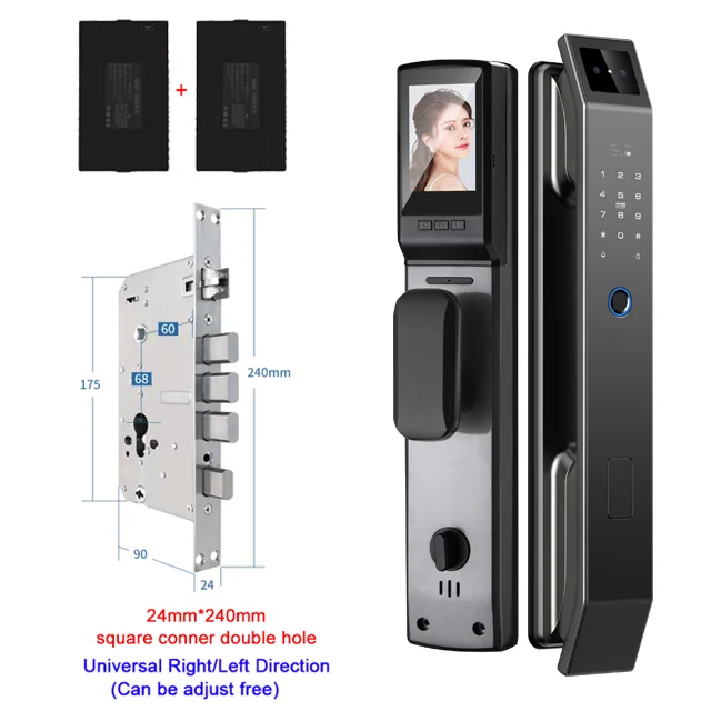 YKESDL 3D Face Recognition Digital Door Lock With Camera Fingerprint