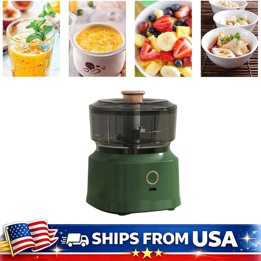 Mini Electric Food Processor Garlic Chopper Vegetable Mincer Portable