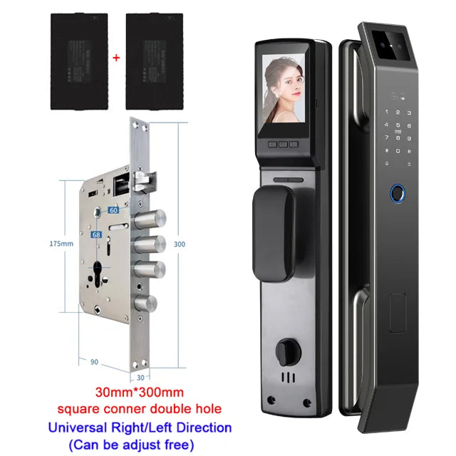YKESDL 3D Face Recognition Digital Door Lock With Camera Fingerprint