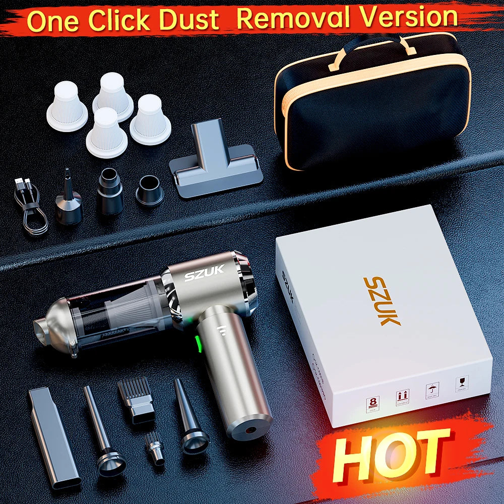 SZUK Mini Car Vacuum Cleaner Wireless Powerful Suction