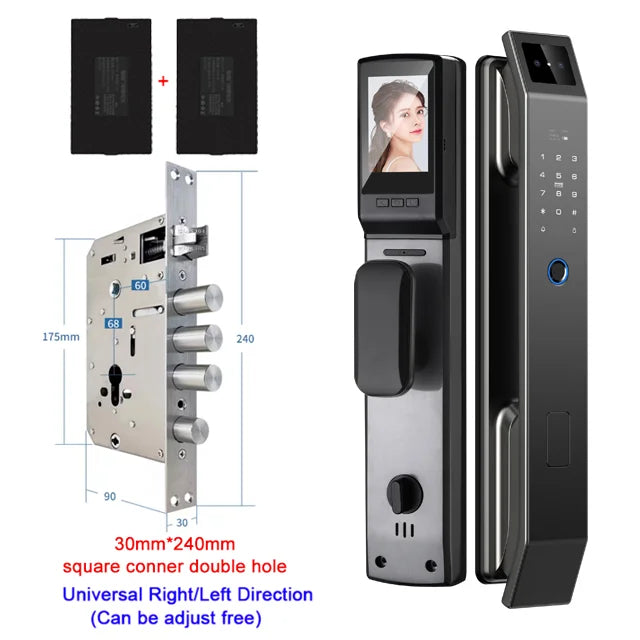 YKESDL 3D Face Recognition Digital Door Lock With Camera Fingerprint