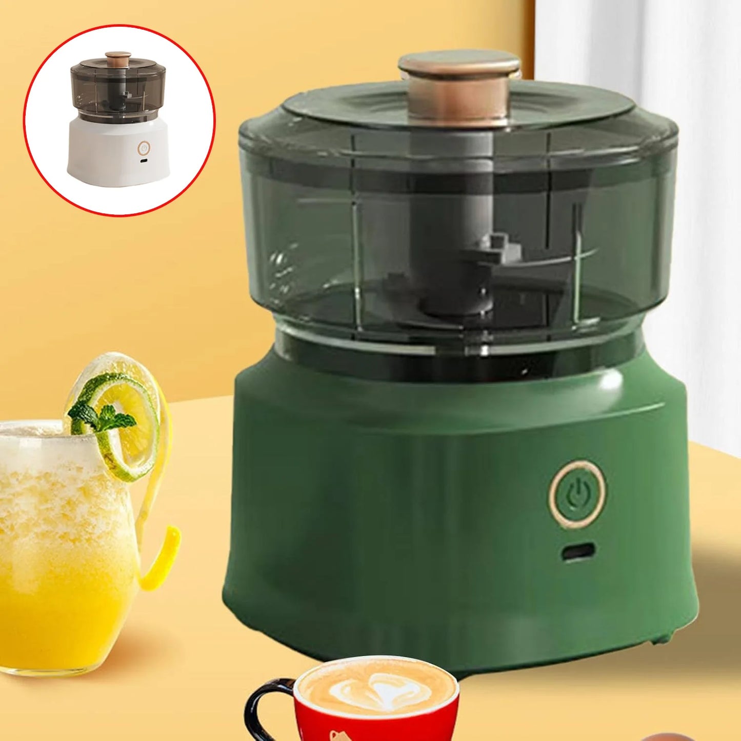 Mini Electric Food Processor Garlic Chopper Vegetable Mincer Portable