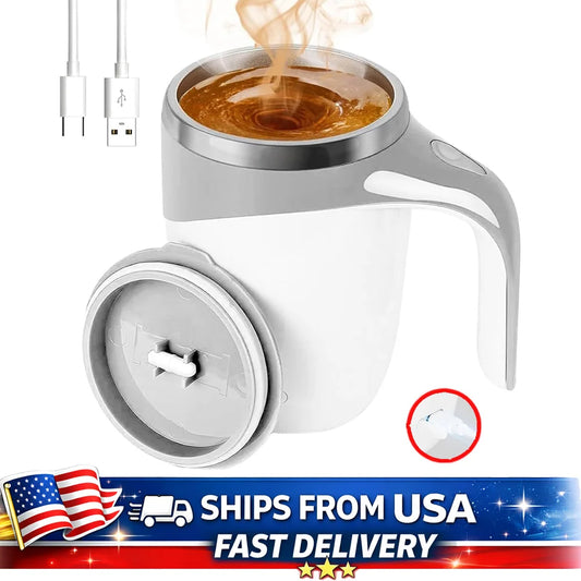 Self Stirring Coffee Mug Automatic Magnetic Stirring Cup Stainless Steel