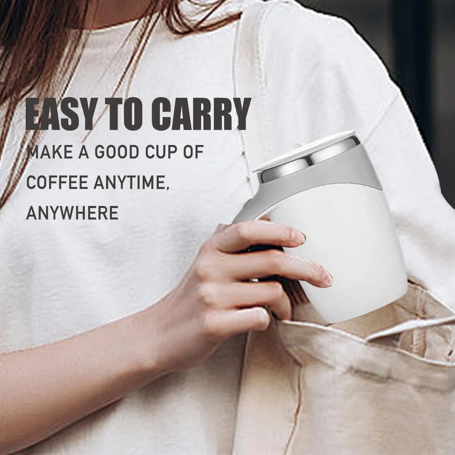 Self Stirring Coffee Mug Automatic Magnetic Stirring Cup Stainless Steel