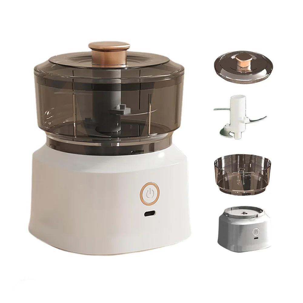 Mini Electric Food Processor Garlic Chopper Vegetable Mincer Portable