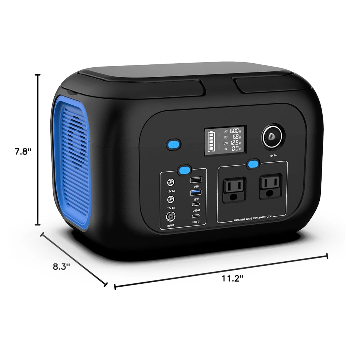 SinKeu Portable Power Station 600W Solar Generator For Camping