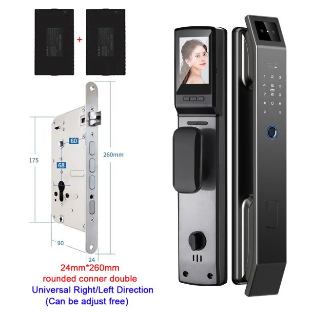 YKESDL 3D Face Recognition Digital Door Lock With Camera Fingerprint