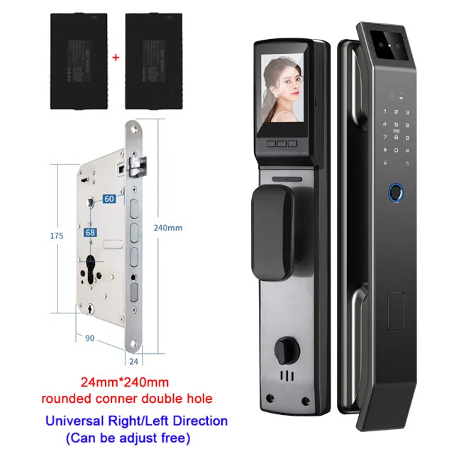 YKESDL 3D Face Recognition Digital Door Lock With Camera Fingerprint