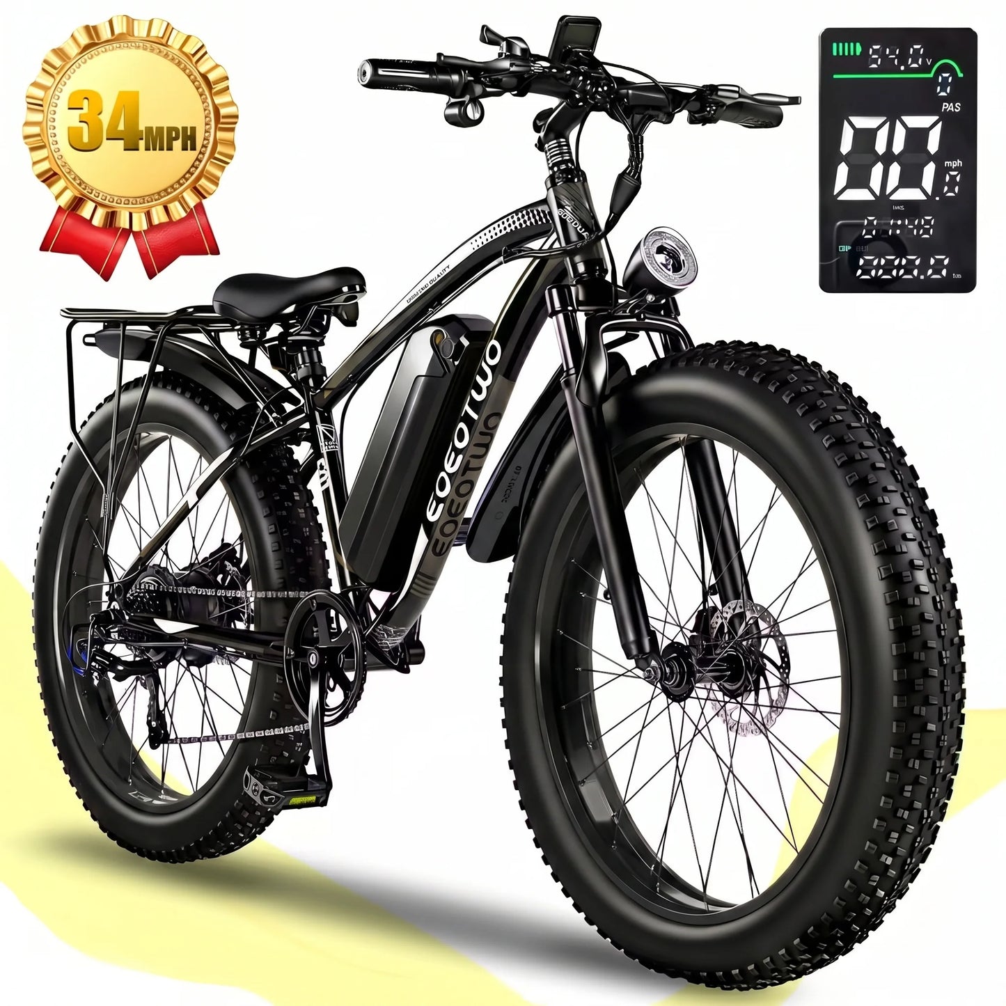 EOEOTWO 1500W All Terrain Fat Tire Electric Mountain Bike