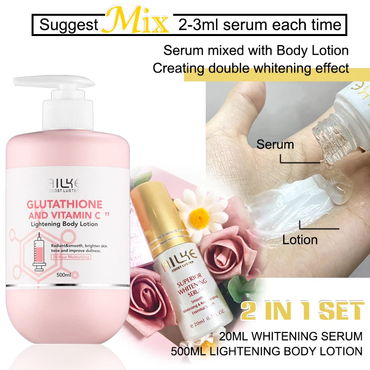 AILKE Whitening Facial Skin Care Lotion With Vitamin C Glutathione