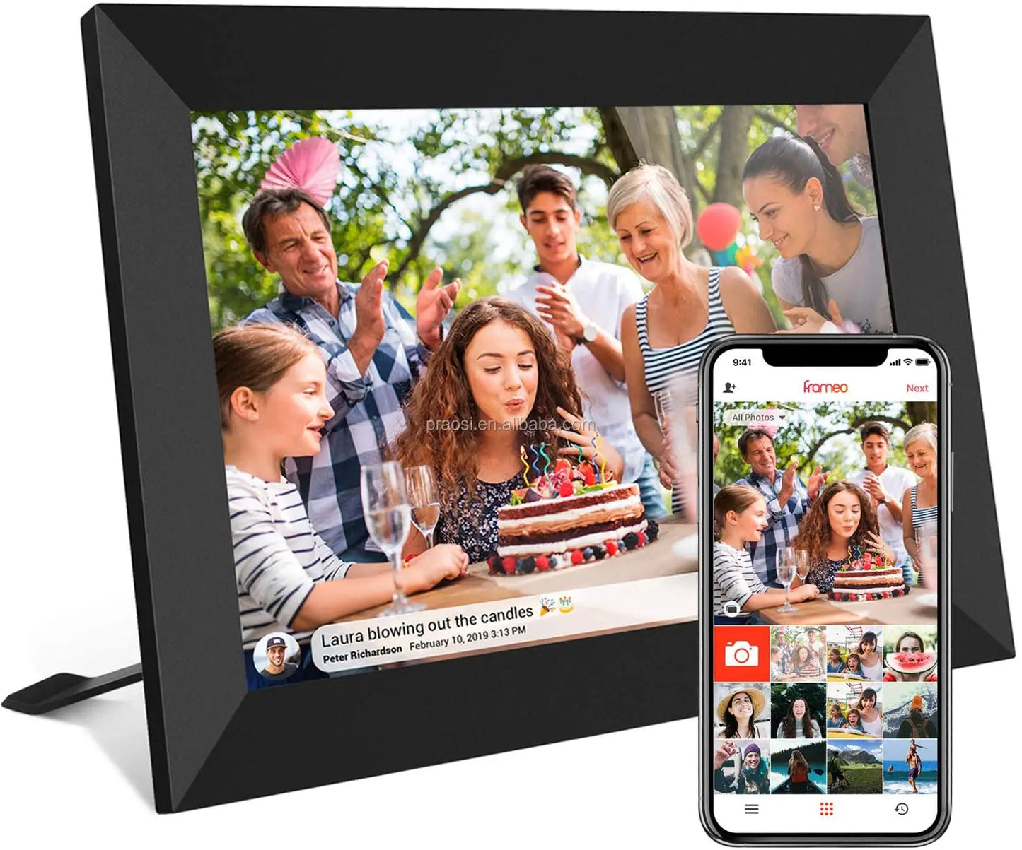 New Arrival 7 8 10.1 Inch WiFi Cloud Digital Photo Album Frame Battery Powered Frameo Uhale App Acrylic Material Video Playback