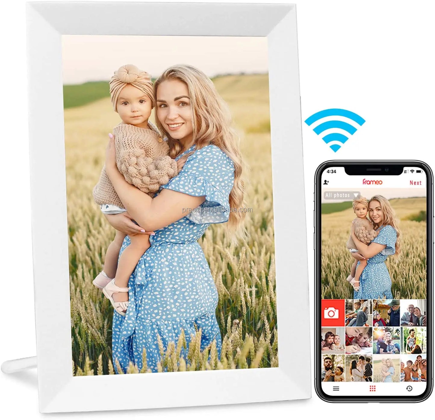 New Arrival 7 8 10.1 Inch WiFi Cloud Digital Photo Album Frame Battery Powered Frameo Uhale App Acrylic Material Video Playback