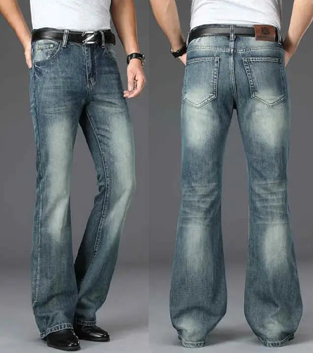 Men's Flared Jeans Loose Men Big-Leg Jeans Men Flared Pants Boot Cut Leg Designer Classic Jeans Multiple Styles Size 28-40