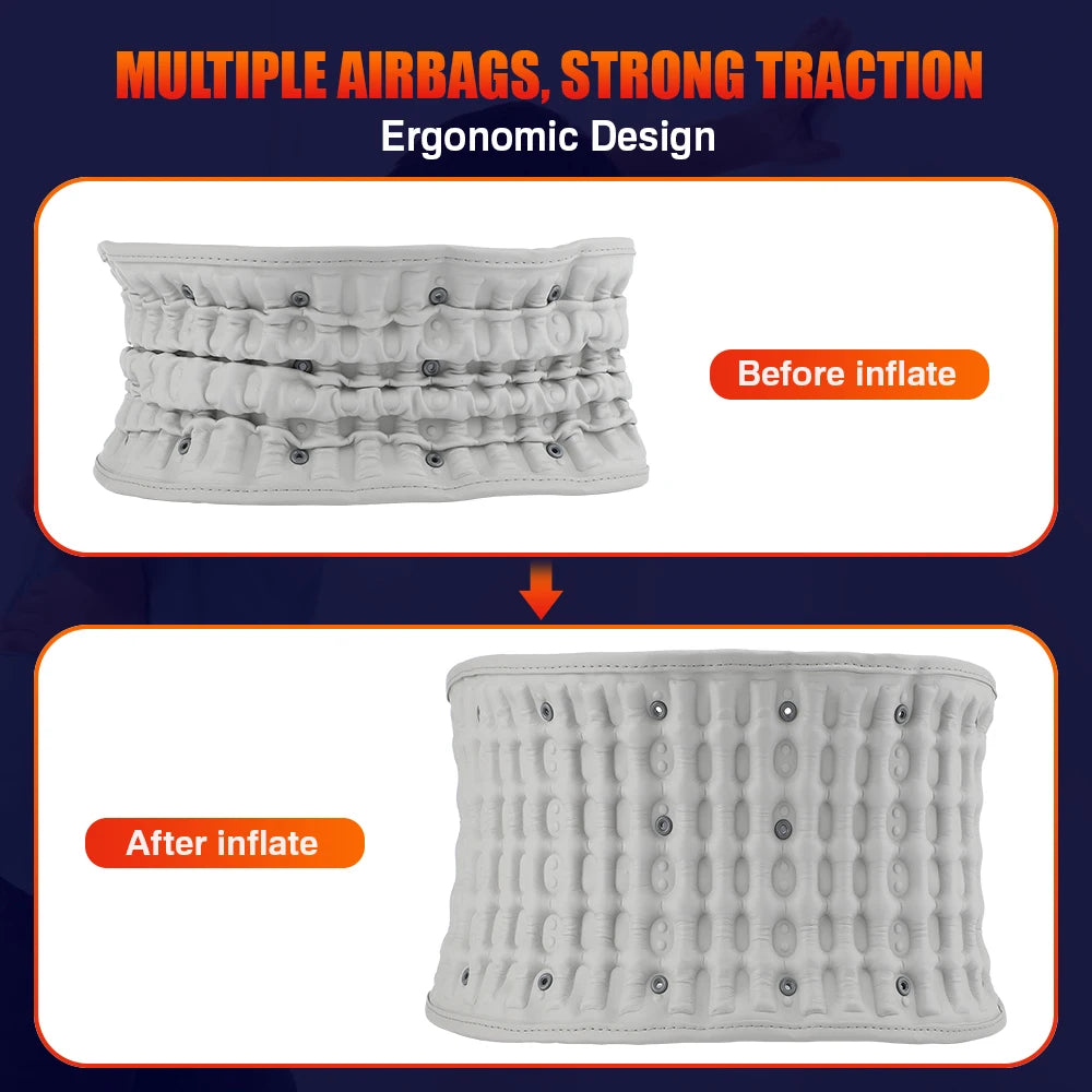 PASTSKY Inflatable Decompression Belt With Rechargeable Heated Lumbar Traction