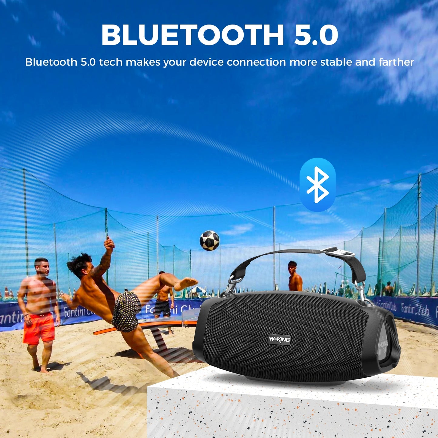 W-KING 70W Waterproof Portable Bluetooth Speaker Outdoor Boombox