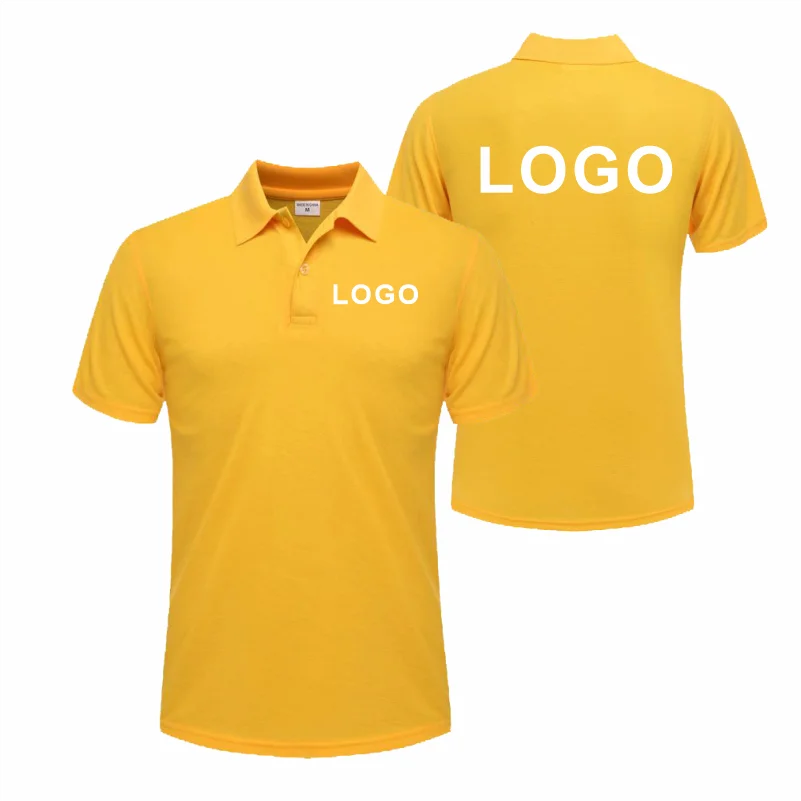 Custom Logo Breathable Polo Shirt With Embroidery For Work Uniform
