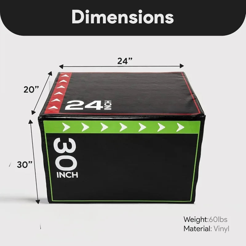 BalanceFrom 3-in-1 Foam Plyometric Jump Box for Home Gym with Multiple Height Options – Versatile Plyo with Non-Slip Surface