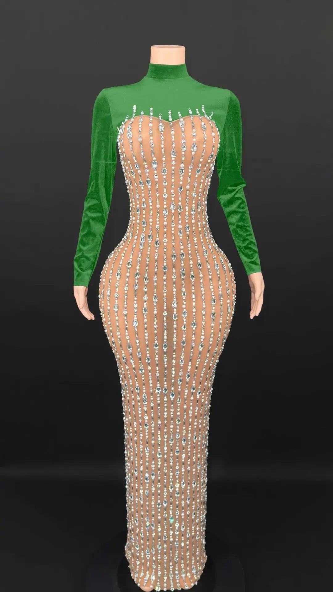 2026 Summer High-Neck Fitted Slim Long Dress Women