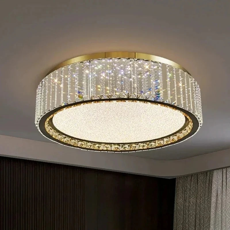 Light Luxury Crystal Ceiling Lamp Villa Bedroom Ceiling Light Babysbreath  for Living Room Dining Room Kitchen Home Decoration