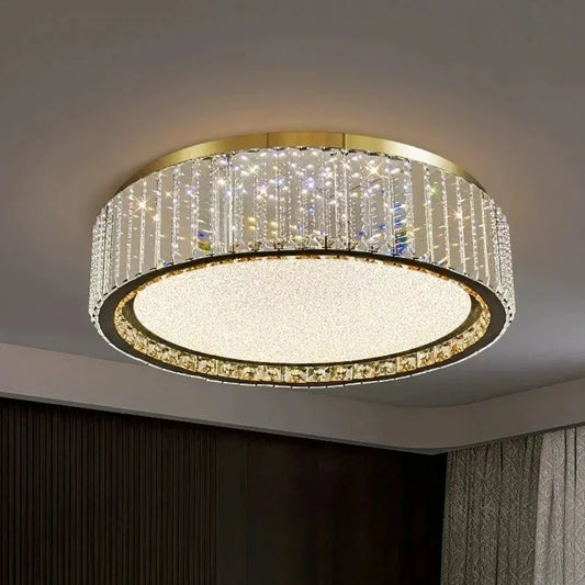 Light Luxury Crystal Ceiling Lamp Villa Bedroom Ceiling Light Babysbreath  for Living Room Dining Room Kitchen Home Decoration