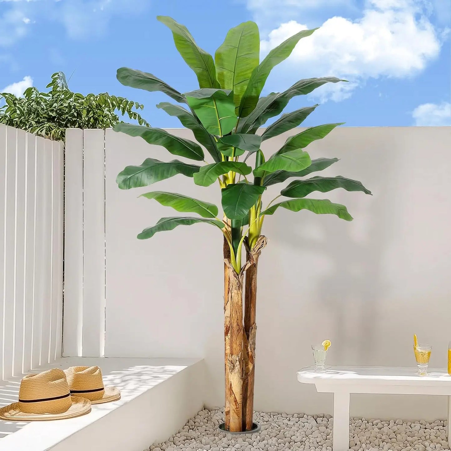 HiMISS Artificial Banana Tree With Planter Home Decor
