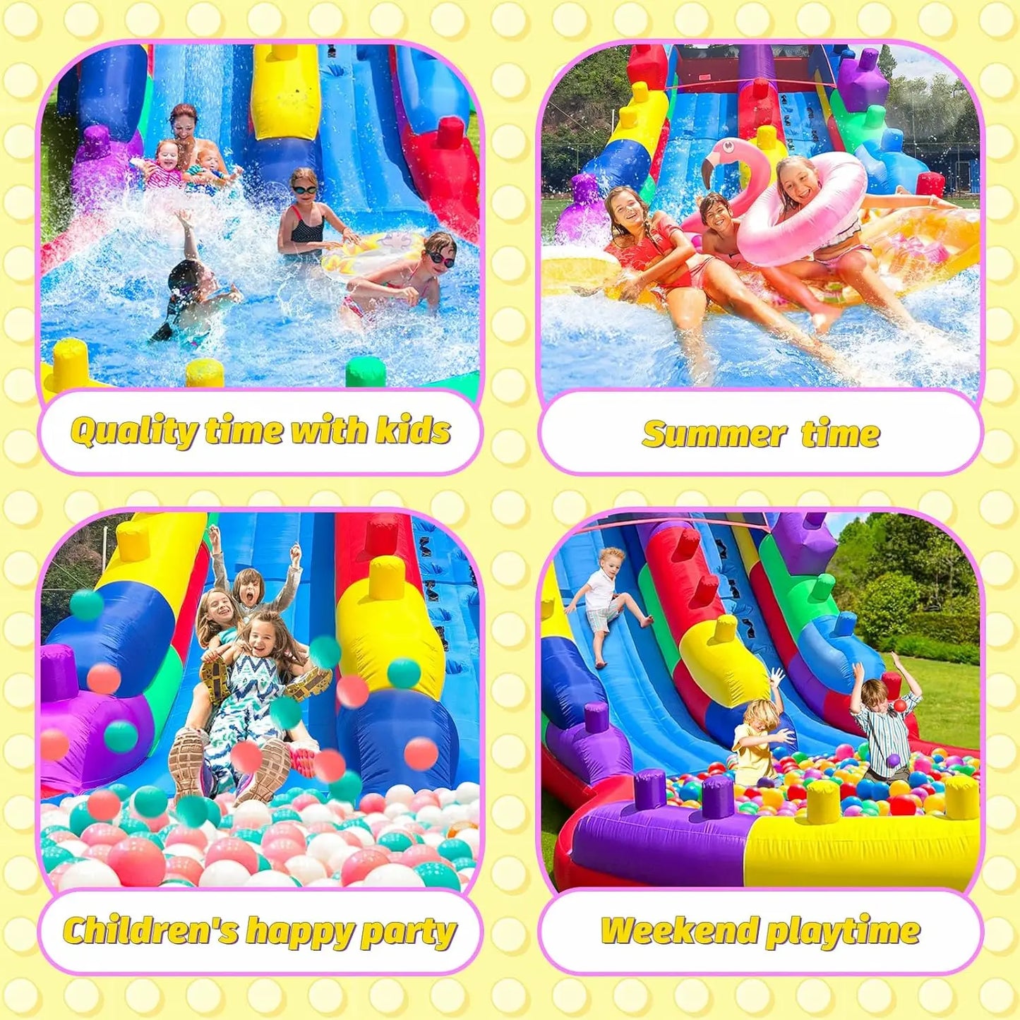 Inflatable Water Slide For Kids Durable Outdoor Play Easy Setup