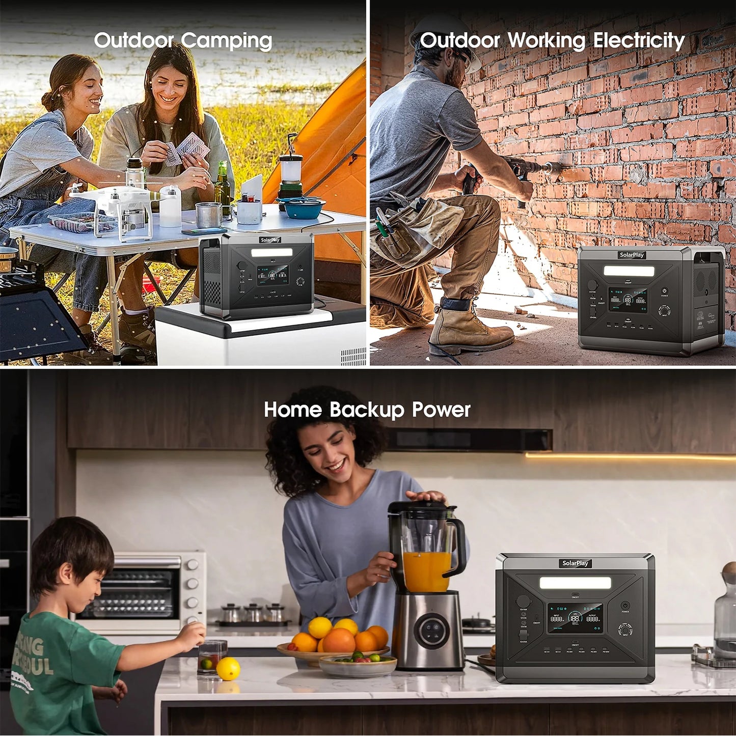 Solarplay Q2501 Portable Power Station 2160Wh LiFePO4 Generator
