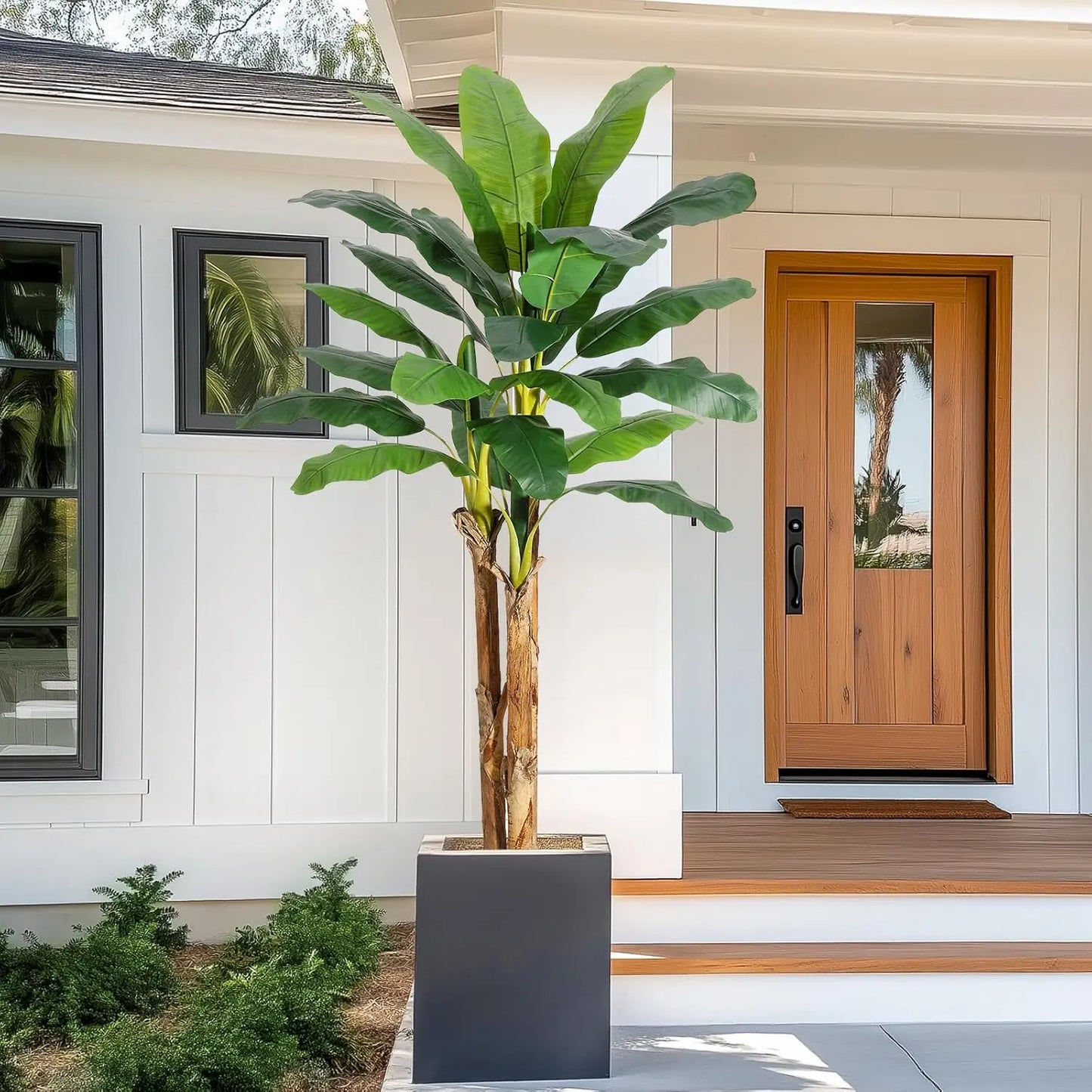 HiMISS Artificial Banana Tree With Planter Home Decor