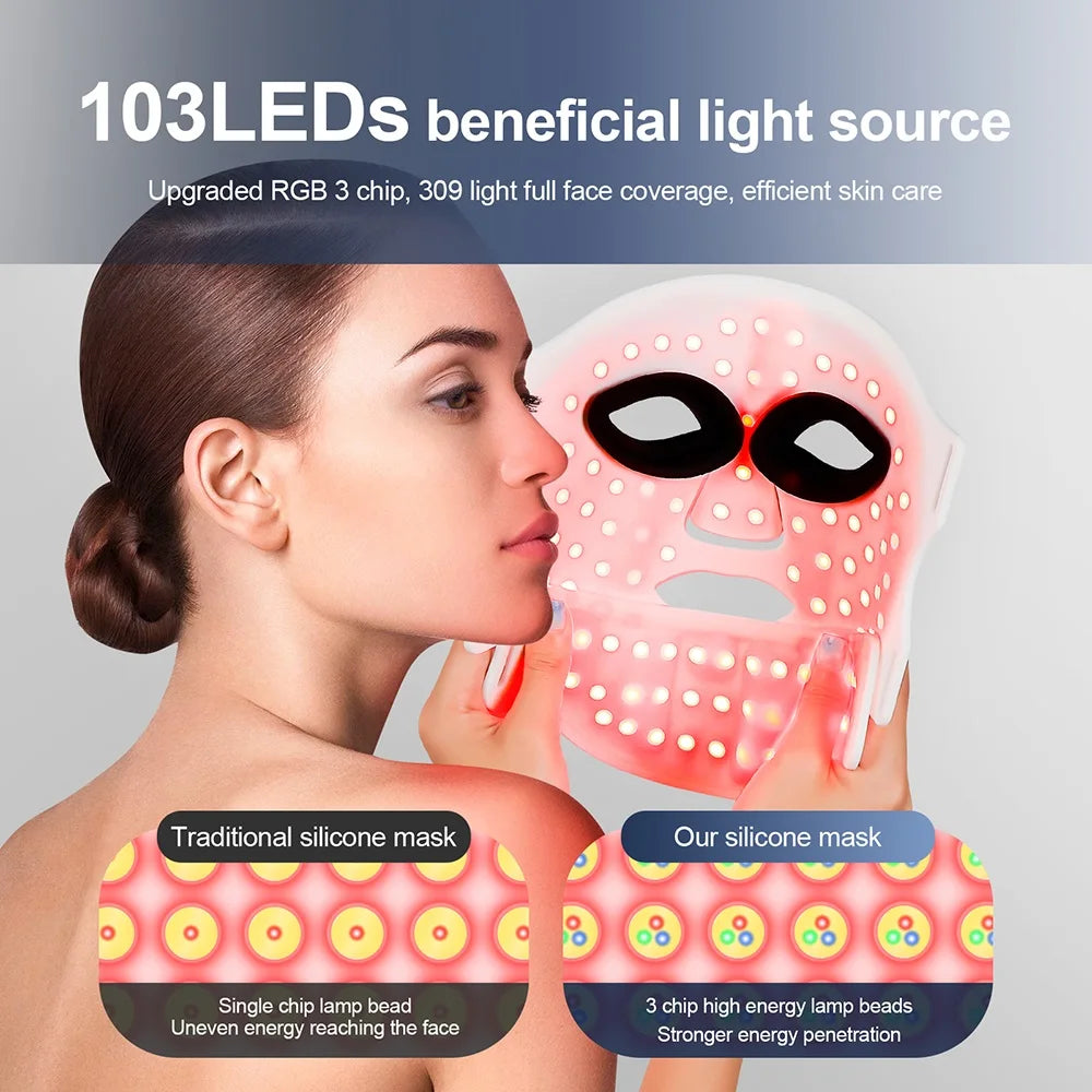 Foreverlily Silicone LED Mask Face And Neck With Photon Light