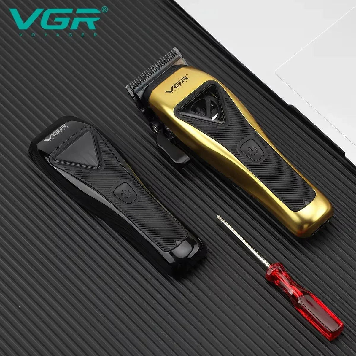 VGR Hair Clipper Electric Clippers Barber Adjustable Hair Cutting Machine 9000RPM Vector Motor Metal Hair Clippers Men V-015 994