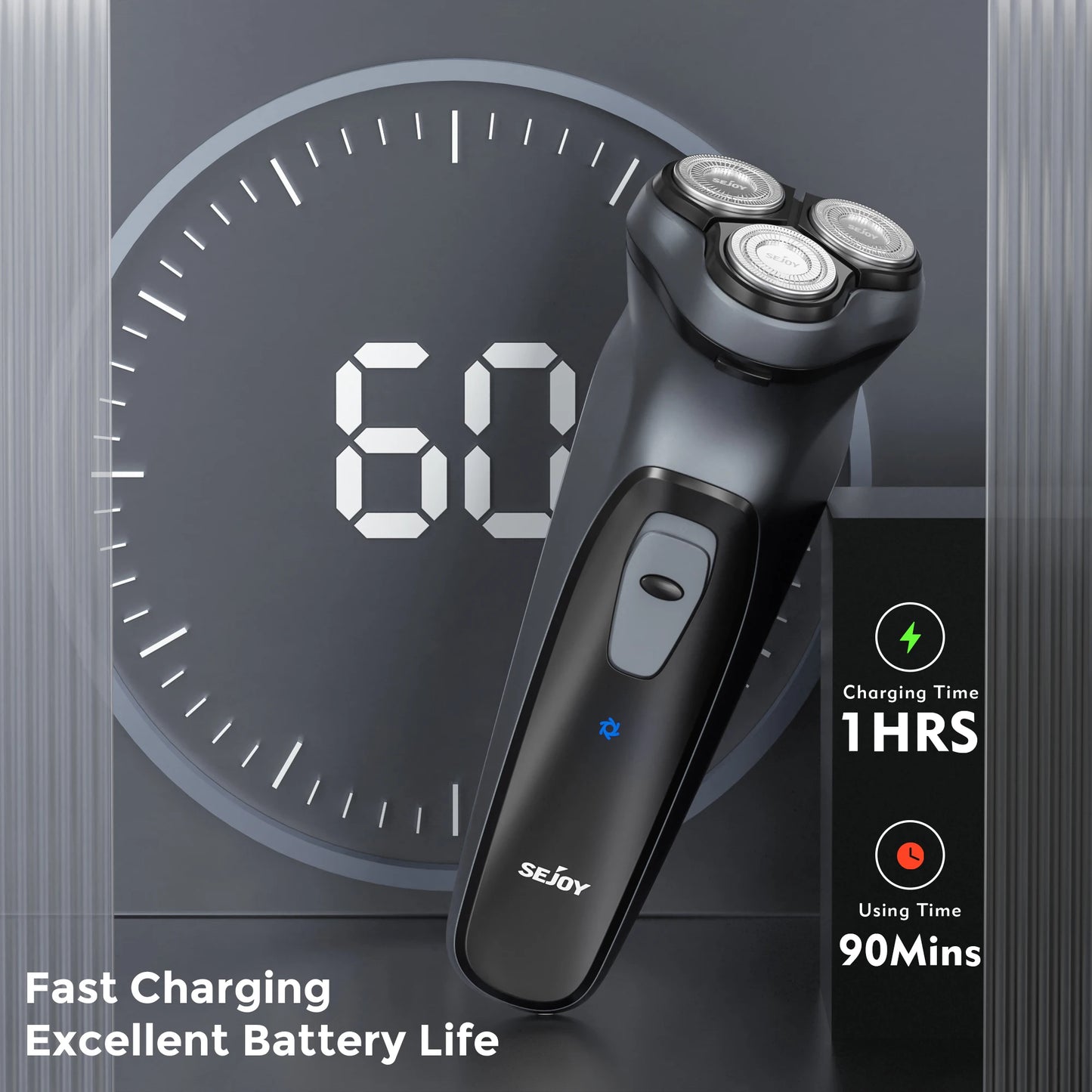 SEJOY BLASTO1 Electric Shaver For Men With Triple Floating Head