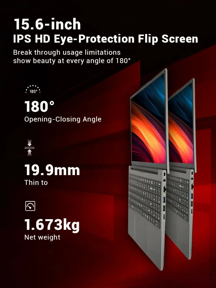 FIREBAT AS1 15.6" Laptop AMD Ryzen5 7430U DDR4 16GB RAM PCIe 512GB SSD 15.6inch FHD 60Hz Screen WiFi6 BT5.2 Windows 11 Computer
