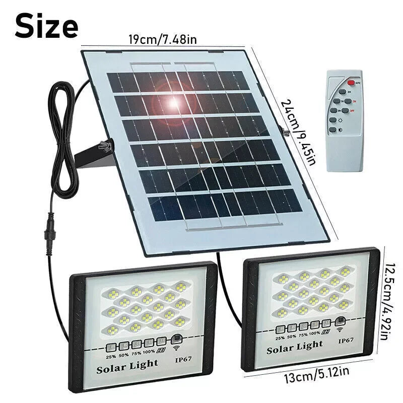 300W LED Solar Outdoor Flood Lamp Dusk to Dawn IP65