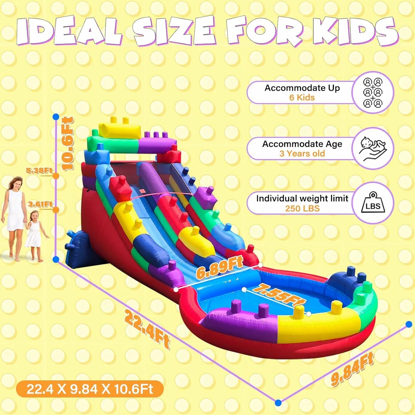 Inflatable Water Slide For Kids Durable Outdoor Play Easy Setup
