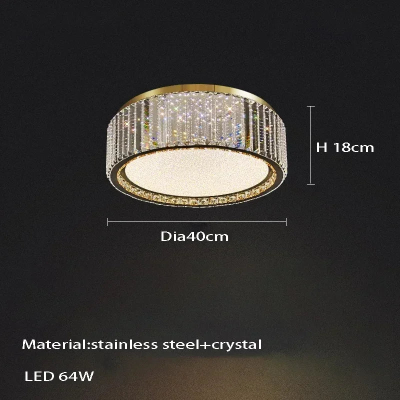 Light Luxury Crystal Ceiling Lamp Villa Bedroom Ceiling Light Babysbreath  for Living Room Dining Room Kitchen Home Decoration