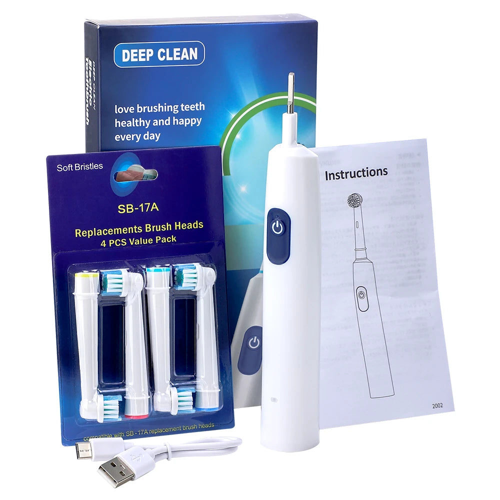 Ms.Dear Electric Toothbrush Cordless USB Rechargeable Waterproof